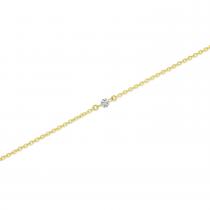 14K Yellow Gold Dashing Diamond Cable Chain Permanent Bracelet