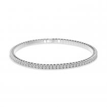 14K White Gold Diamond Flexible Tennis Bracelet