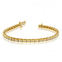 14K Yellow Gold Diamond Channel Bracelet