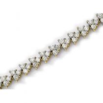 14K Yellow Gold 4.75 Ct Diamond V Bracelet